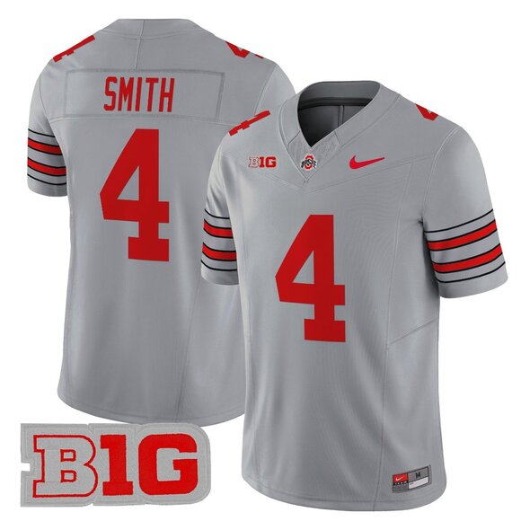 Mens Youths Size Available Jeremiah Smith Vapor Jersey Stitched Grey